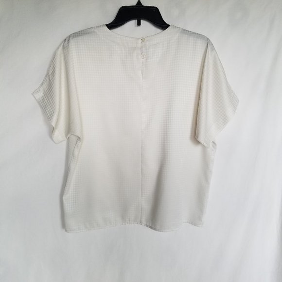 Vintage | Renaissance White Houndstooth Blouse - Picture 10 of 16